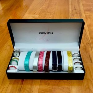 Woman’s multi changing face and bands